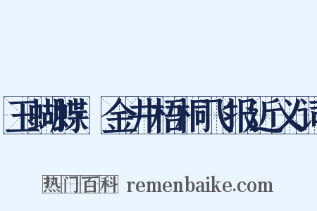玉蝴蝶·金井梧桐飞报近义词是什么意思的图片